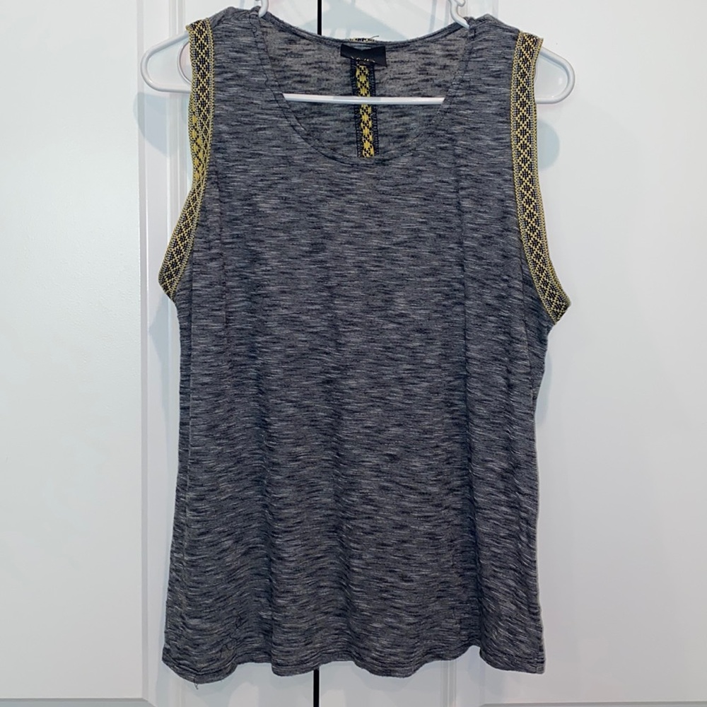 W5 By Anthropologie Sleeveless Embroidered Top